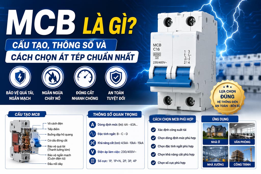 MCB Là Gì? Cấu Tạo, Thông Số Và Cách Chọn Át Tép Chuẩn Nhất
